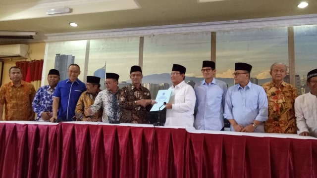 Konferensi Pers Prabowo-Sandiaga Usai Silaturahmi ke PP Muhammadiyah  (Foto: Kevin Kurnianto/kumparan)
