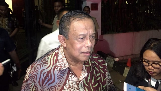 Anggota Dewan Pembina Partai Gerindra Djoko Santoso di kediaman Prabowo Subianto (Foto: Ricad Saka/kumparan)