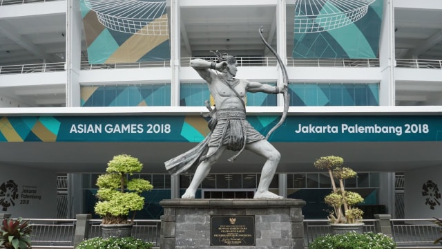 Suasana di sekitar Stadion Utama GBK jelang pembukaan Asian Games 2018 (Foto: Nugroho Sejati/kumparan)