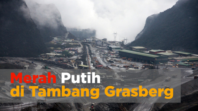 Merah Putih di Tambang Grasberg. (Foto: kumparan)
