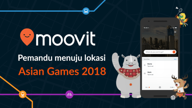 Aplikasi Moovit untuk Asian Games 2018. (Foto: Screenshot Aplikasi Moovit)