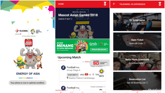 Aplikasi Telkomsel Asian Games 2018. (Foto: Screenshot Aplikasi Telkomsel Asian Games 2018)