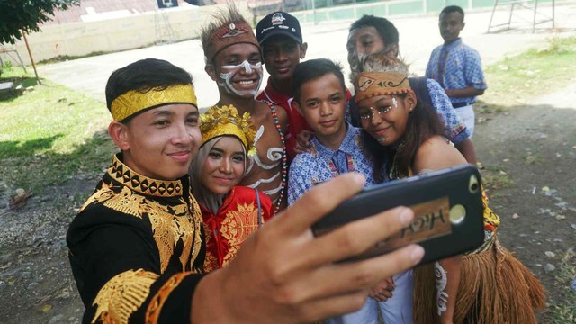 Kegiatan 26 pelajar Aceh dari jenjang pendidikan menengah atas terpilih mengikuti Siswa Mengenal Nusantara (SMN) di Papua. Foto: Irfan Adi Saputra/kumparan