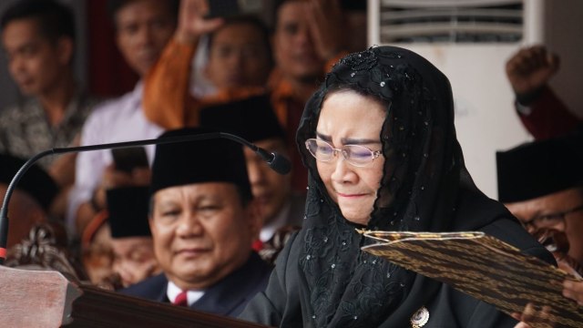 Rachmawati Soekarnoputri pada Upacara Peringatan HUT RI di Universitas Bung Karno, Jakarta, Jumat (17/8/2018). (Foto: Nugroho Sejati/kumparan)