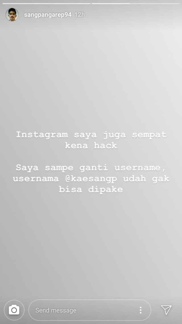 Akun media sosial Kaesang diretas (Foto: Instagram/@sangpangarep94)