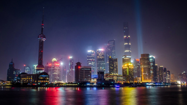 Kota Shanghai di Malam Hari (Foto:  Pixabay)