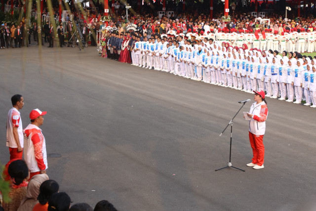 Menko PMK Laporkan Pelaksanaan Torch Relay (Foto: Kemenko PMK)