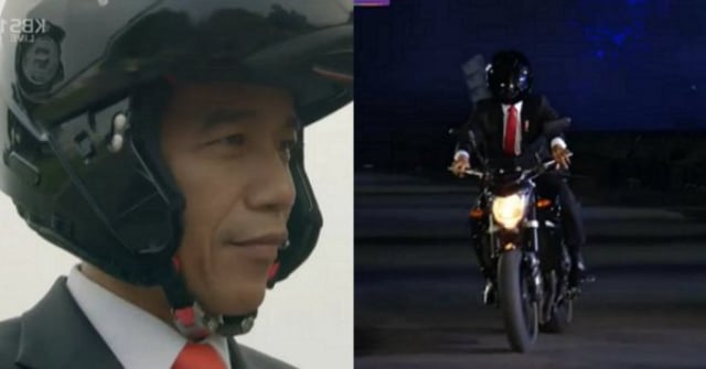 Naik Motor di Opening Asian Games, Jokowi Hebohkan Netizen di Korea