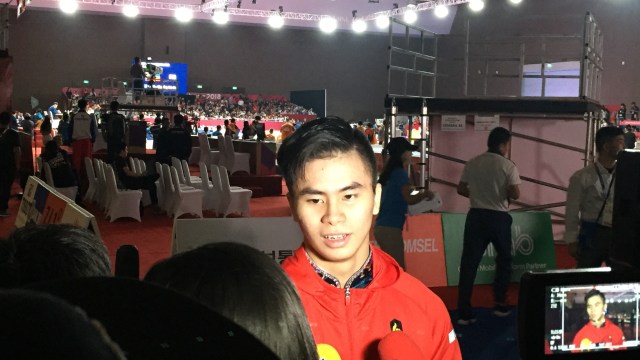 Atlet wushu Indonesia, Edgar Xavier Marvelo, berhasil meraih medali perak Asian Games 2018 nomor Taolu Changquan putra. (Foto: kumparan/Sandy Firdaus)