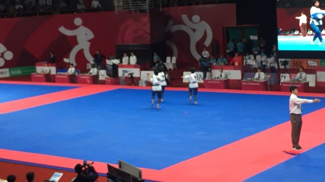 Taekwondo beregu putri Indonesia kandas. (Foto: kumparan/Arif Utama)