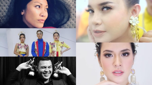 5 penyanyi yang tampil di pembukaan Asian Games 2018 (Foto: Instagram: Raisa, Anggun, GAC, Tulus dan Rossa)