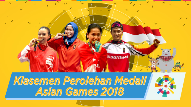 Klasemen Perolehan Medali Asian Games 2018 (Foto: Basith Subastian/kumparan)