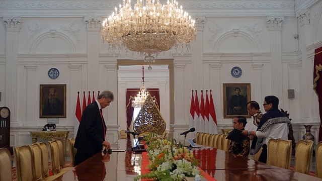Jokowi Terima Delegasi Ketua Komite Olympic Palestina. (Foto: Yudhistira Amran Saleh/kumparan)