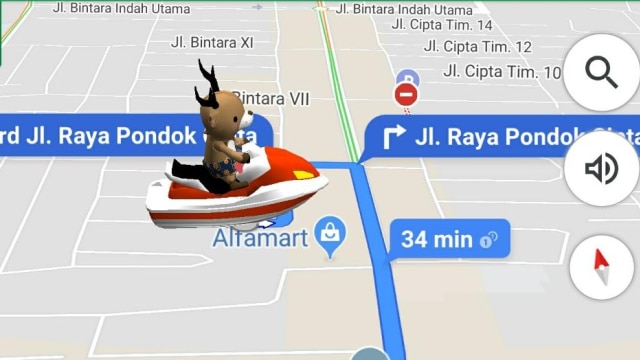 Atung jadi ikon mengemudi di Google Maps. (Foto: kumparan)