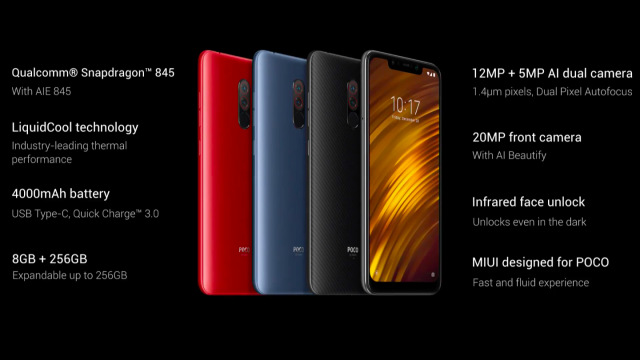Spesifikasi teknis Xiaomi Poco F1. (Foto: Xiaomi)