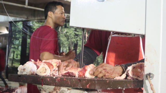 Pengolahan Limbah Penyembelihan Hewan Kurban Hingga Menjadi Kompos di Surabaya (23/8/18). (Foto: Phaksy Sukowati /kumparan)