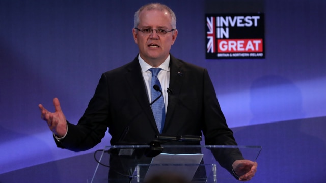 Menteri Keuangan Australia Scott Morrison terpilih jadi PM baru Australia. (Foto: AFP/Daniel Leal- Olivas/ POOL)