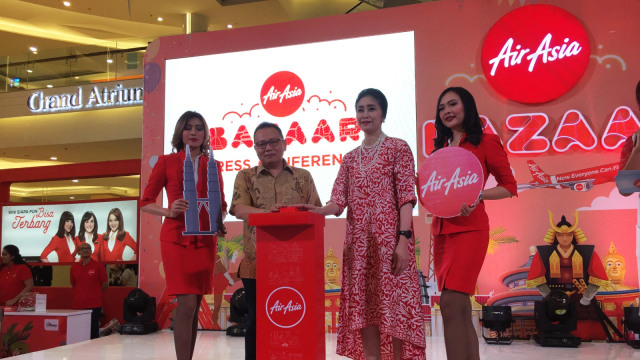 AirAsia Bazzar 2018 resmi dibuka, Jumat (24/8/2108). (Foto:  Gitario Vista Inasis/kumparan)