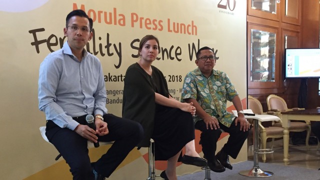 Tya Ariestya dalam acara Morula IVF Indonesia, Jumat (24/8/2018). (Foto: Maria Gabrielle Putrinda/kumparan)