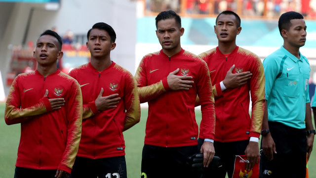 Timnas sepak bola Indonesia vs Uni Emirat Arab (Foto: Antara/Ary Kristianto)