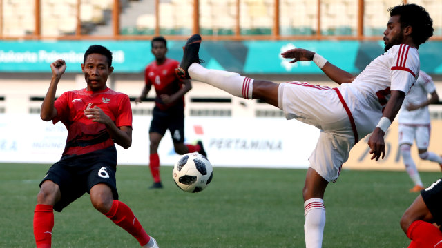 Timnas sepak bola Indonesia vs Uni Emirat Arab (Foto: Antara/Ary Kristianto)