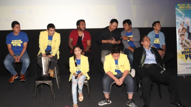 Konferensi pers film 'Petualangan Menangkap Petir' di CGV Grand Indonesia, Jakarta Pusat, Jumat (24/8). (Foto: Munady)