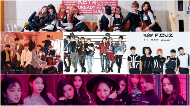 Grup K-Pop dengan nama unik. (Foto: Berbagai sumber)