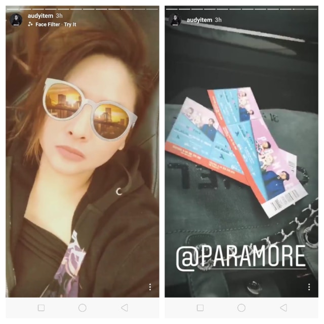 Audy Item Nonton Konser Paramore (Foto: IG @audyitem)