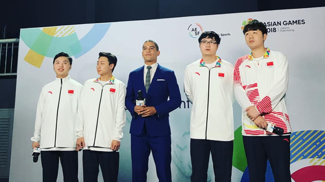 Tim AOV China di Asian Games 2018. (Foto: Garena AOV Indonesia/Facebook)