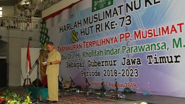 Gubernur Jatim Terpilih Hadiri Harlah Muslimat NU di Bojonegoro (2)