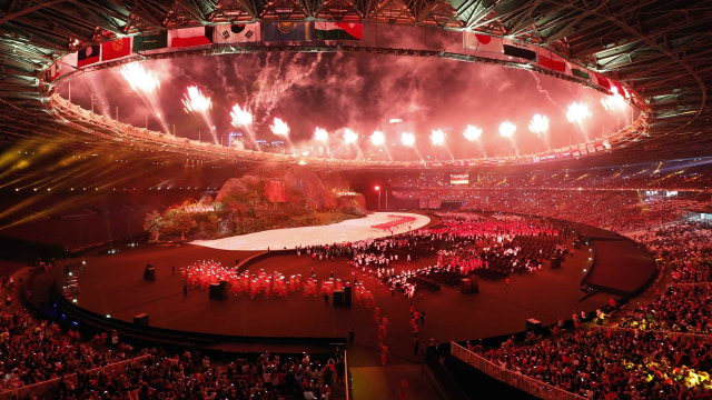 Opening Ceremony Asian Games 2018. (Foto: Beawiharta/Reuters)