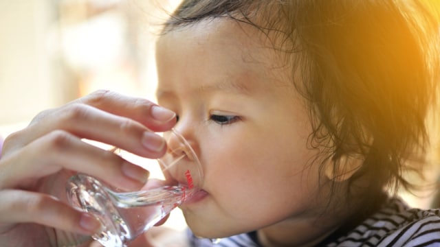 Minum banyak air dapat membantu anak cegah mabuk perjalanan (Foto: Shutterstock)