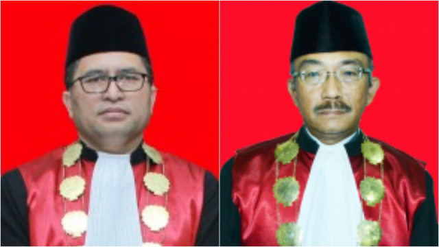 Ketua Pengadilan Negeri Medan, Marsudin Nainggolan dan Wakil Ketua Pengadilan Negeri Medan, Wahyu Prasetyo Wibowo. (Foto: Dok. pn-medankota.go.id)