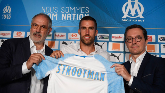 Kevin Strootman, rekrutan anyar Olympique Marseille. (Foto: CHRISTOPHE SIMON / AFP)