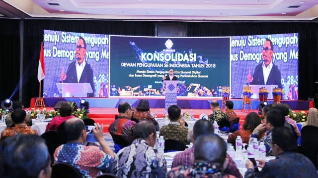 Rapat konsolidasi dewan pengupahan se-Indonesia berlangsung di Jakarta, Selasa (28/8/2018). (Foto: Dok. Kemnaker)