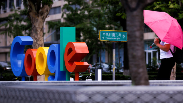 Kawasan kantor Google di Beijing, China. Foto: REUTERS/Thomas Peter