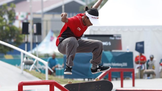Skateboarder Indonesia, Sanggoe Darma Tanjung. Foto: REUTERS/Edgar Su