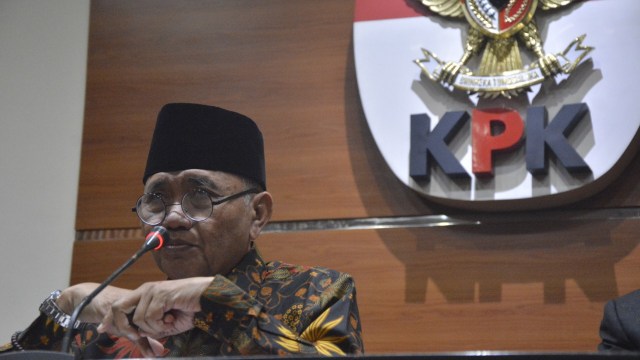 Ketua KPK, Agus Rahardjo, di Gedung KPK, Rabu (29/08/2018). (Foto: Nadia K Putri)