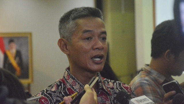 Komisioner KPU RI, Wahyu Setiawan di Gedung KPU RI, Jakarta, Kamis (30/08/2018). Foto: Nadia K Putri