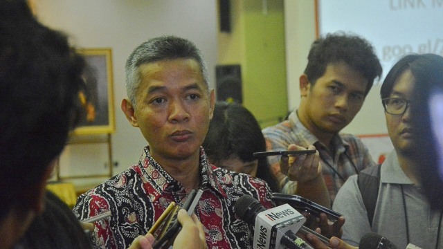 Komisioner KPU RI, Wahyu Setiawan di Gedung KPU RI, Jakarta, Kamis (30/08/2018). (Foto: Nadia K Putri)