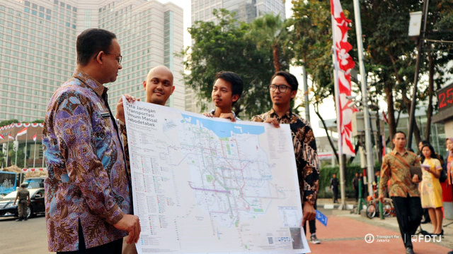 Peta Transportasi Umum Jabodetabek Resmi Dirilis Gubernur DKI Jakarta Anies Baswedan