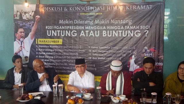 Diskusi polemik #2019GantiPresiden di Ibis Budget Hotel, Jakarta Pusat. (Foto: Maulana Ramadhan/kumparan)