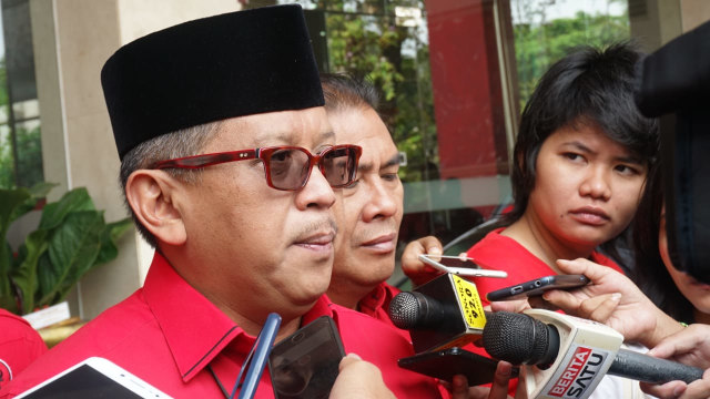Sekjen PDIP, Hasto Kristiyanto di DPP PDIP, Jakarta, Sabtu (1/9). (Foto: Jamal Ramadhan/kumparan)