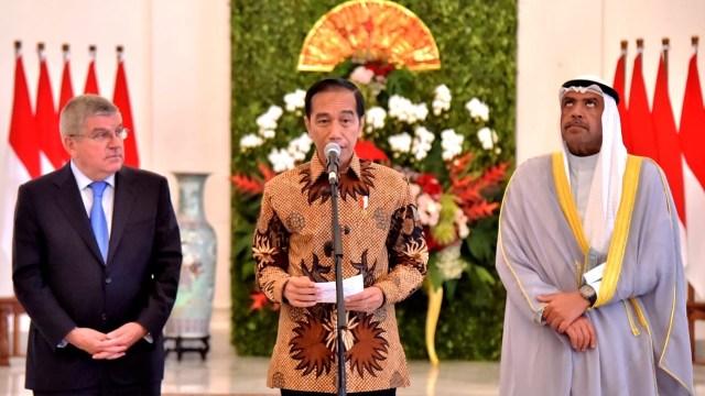 Jokowi terima Presiden IOC dan OCA di Istana Bogor, Sabtu (1/9/2018). (Foto: Dok. Biro Pers Setpres)