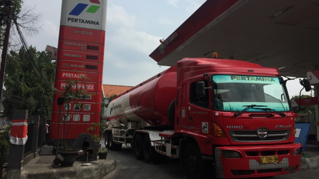 SPBU Pertamina di Kawasan Jakarta Selatan. (Foto: Abdul Latif/kumparan)