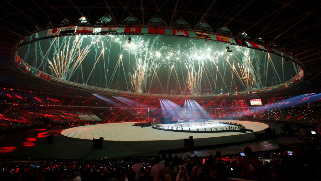 Upacara penutupan Asian Games 2018 di Jakarta, Minggu (2/9). (Foto: AFP/Goh Chai Hin)