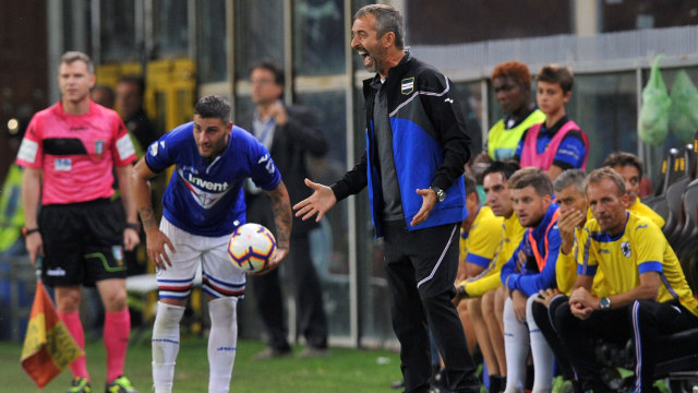 Marco Giampaolo di laga vs Napoli. (Foto: REUTERS/Jennifer Lorenzini)