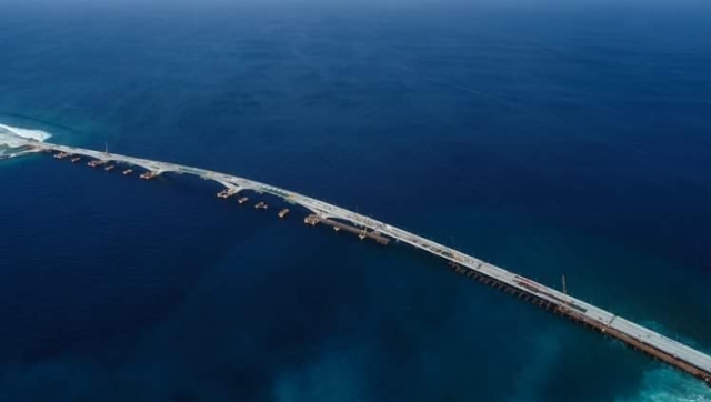 Jembatan Persahabatan China-Maldives 1,4 Km (Foto: Facebook/@ChinaMaldivesFriendshipBridge)