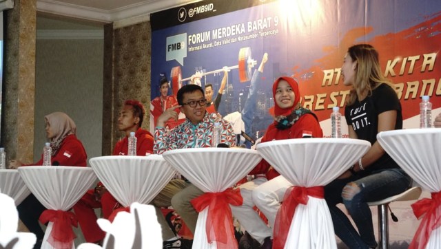 Para atlet yang datang pada diskusi forum Merdeka Barat 9, Jakarta, Senin (03/09/2018) (Foto: Helmi Afandi Abdullah/kumparan)