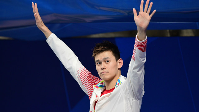 Sun Yang, atlet renang China di Asian Games 2018. (Foto: Martin BUREAU / AFP)